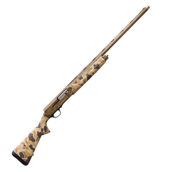 b334 Browning A5 Wicked Wing Vintage Tan Camo 12 Gauge 3-1/2in Semi Automatic Shotgun - 26in