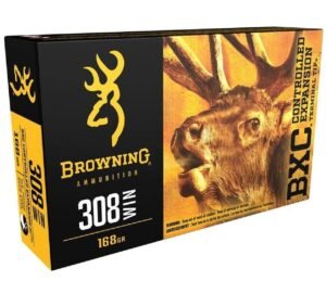 Browning 308 Win 168 gr BXC Controlled Expansion Big Game 20/Box