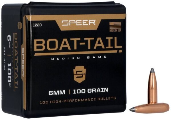 Boat-Tail Rifle Bullet .243
