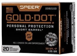 Gold Dot Short Barrel Personal Protection 38 Special +P